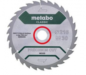 Metabo628062000PrecisionCutCirkelzaagblad-216X30X30T-Hout