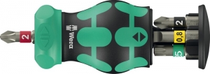 Wera05008892001KraftformKompaktStubbyMagazinRA2Bitschroevendraaier-6In1Multi-bit-MetRatelfunctie