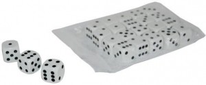 Dobbelsteen16mmWit20stuks