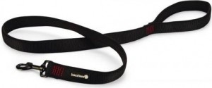 BeezteesParincaPremium-Hondenriem-Nylon-Zwart-120cmx25mm
