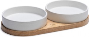 DesignedbyLotteDinersetLojs-VoerbakKat-Keramiek-Wit-2x400ml