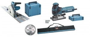 MakitaMEU029JInvalzaagInclGeleiderailSP6000Decoupeerzaag4351FCTCombisetIn2xMbox