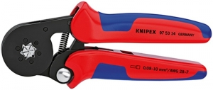 Knipex975314ZelfinstellendeKrimptangVoorAdereindhulzenMetZij-invoering-180mm