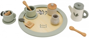 LabelLabelOlijfgroenHoutenTheeserviesSet