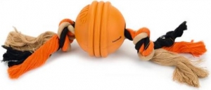 BeezteesSumoFitBall-Hondenspeelgoed-Rubber-Oranje-318x79x7