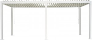 PatioCovervierkantLRotaGazebo360x600h250cmMattwhiteoverkappingpergolaSuns-Suns
