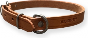 Outlet-Julius-K9lederenhalsband-Bruin-20mmx55cm