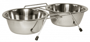 RvsVoerbakTwinFeeder2X450Ml