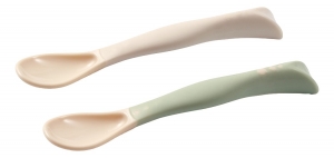 BabyOnoBeigeSageGroen2StuksFlexibeleLepels106607