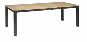 MemphisTuintafelTeakAntraciet220x100cm-Exotan