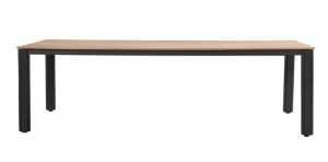 WinstonDinT220x100cmAlu-TeakTafelAntraciet-Hartman