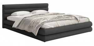 GestoffeerdbedAlvarochenille160x200metbeddengoedcontainerNADUVICollection