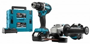 MakitaDLX2190TJ118VLi-IonAccuDDF484AccuboormachineDGA504AccuSlijperCombiset2x50AhAccuInMBox