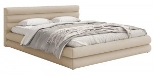 GestoffeerdbedAlvarochenille160x200metbeddengoedcontainerNADUVICollection