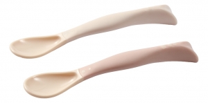 BabyOnoBeigeRoze2StuksFlexibeleLepels106606