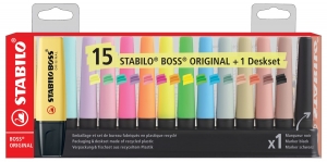 STABILOBOSSORIGINALdesksetNaturePastel-15stuks