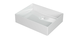 WastafelUnlimitedPorseleinzonderkraangat50cmx38cmx11cmGlanswit0203011