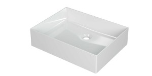WastafelUnlimitedPorseleinzonderkraangat50cmx38cmx11cmGlanswit0203011