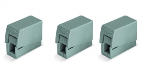 WagoKroonklem224-10125mmEnkeleGeleiderKlemGrijs3Stuks