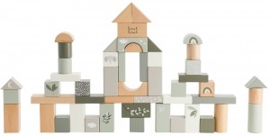 LabelLabelOlijfgroen50StuksHoutenBlokken