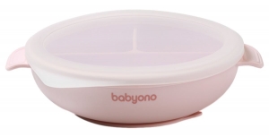 BabyOnoRozeSiliconenBordmetZuignapDeksel