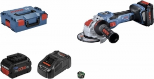 BoschGWX18V-15SC18VLi-IonAccuBiTurboX-LOCKHaakseSlijperSet2x80AhAccuInL-Boxx-125Mm-Variabel-Koolborstelloos