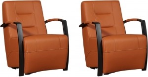 Setvan2CognaclerenindustrilestalenfauteuilsMagnificent-HermesLeerCognaccognacleer
