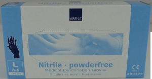 AbenaNitril-HandschoenenpoedervrijMaatMblauw100st