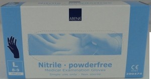 AbenaNitril-HandschoenenpoedervrijMaatMblauw100st