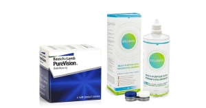 PureVision6lenzenSolunateMulti-Purpose400mlmetlenzendoosje