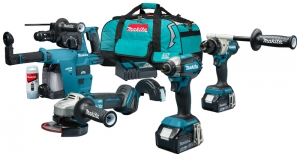 MakitaDLX4155TX118VLi-ionAccu4-deligeCombiset2x50AhAccuInTas