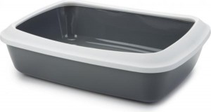 IrizOpen-Kattenbak-InclRand-Grijs-50x37x14cm
