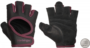 HarbingerWomensPowerStretchbackFitnessHandschoenen-ZwartRood-S