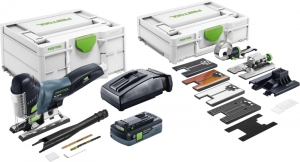 FestoolCARVEXPSC420HPC40EBI-Set18VLi-IonAccuDecoupeerzaagmachineSet1x40AhInSystainer-120mm