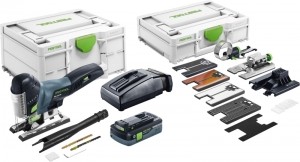 FestoolCARVEXPSC420HPC40EBI-Set18VLi-IonAccuDecoupeerzaagmachineSet1x40AhInSystainer-120mm
