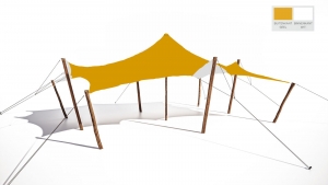 Stretchtent45x6geel-Nomadikstretch