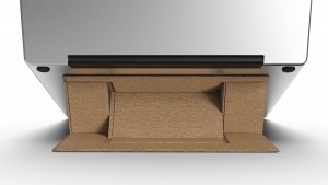MacbookLaptopStandaard-Zelfklevendopvouwbarelaptopstandaard-BruinGoud