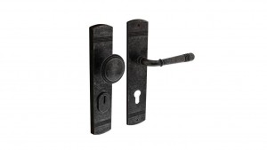 IntersteelvoordeurbeslagHelenaPC72mmmetkerntrekbeveiliging-oudgrijs