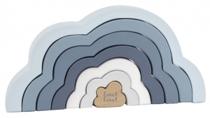 LabelLabelCloudBlauwHoutenRegenboogPuzzelLLWT-25293