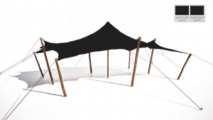 Stretchtent45x6zwartfeesttentNomadikStretch-Nomadikstretch