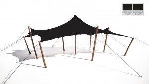 Stretchtent45x6zwartfeesttentNomadikStretch-Nomadikstretch