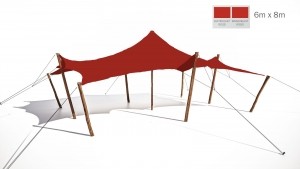 Stretchtent6x8rood-Nomadikstretch