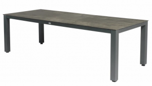 BrigaDiningTableTrespaTopForestGrey240x100cmCharcoalFrame-Tierraoutdoor