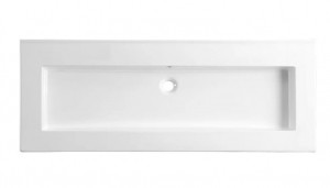 LambiniDesignsPaviawastafelkeramiek120cmenkelzonderkraangatenwitglans