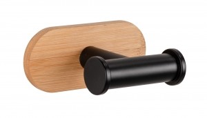 WenkoOreaTurbo-LocBamboohanddoekhaakdubbelzwartmat