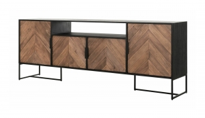 DTPHomeDressoirCrissCrossHoutenstaal200cm-Naturel