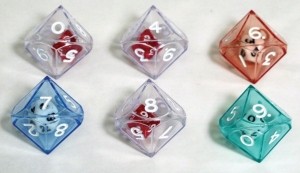 10-zijdigeDubbeleDobbelsteen6stuks