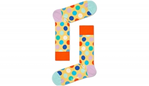 HappySocksBigDotSokken-PastelGeel