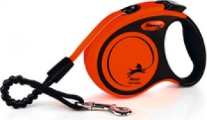 FlexiXtreme-Hondenriem-Tape-ZwartOranje-XS-3M