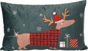 KussenpolyesterL50b30h8cmgroenDecoris-Decoris